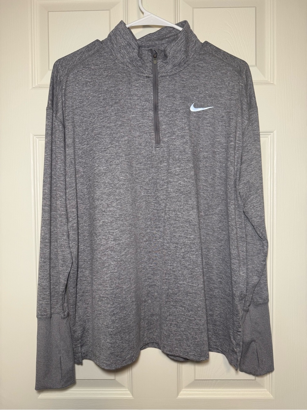 Nike Gray Heather Running Dri-FIT Pullover